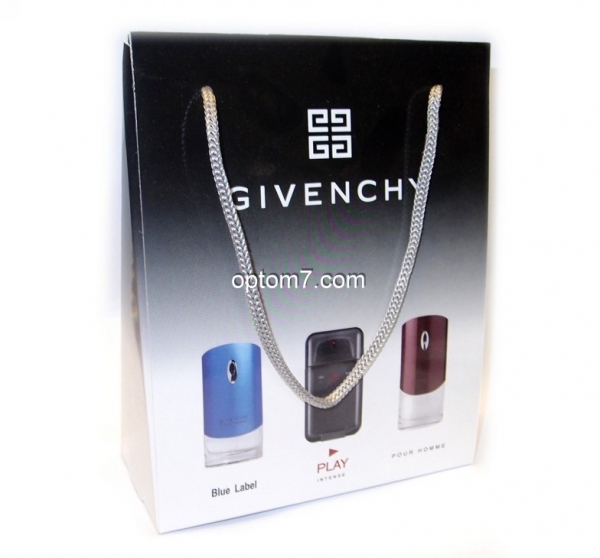 набор "givenchy", туалетная вода "blue label", 15 мл., туалетная вода "play", 15 мл., туалетная вода "pour homme", 15 мл 1103 наборы