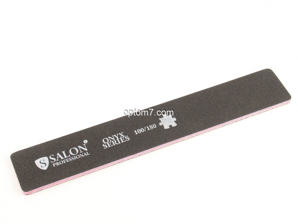пилочка для ногтей "salon professional" (onyx series 100/180) 1204 для маникюра