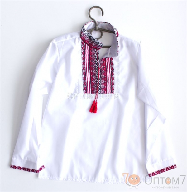 рубашка-вышиванка с длинным рукавом для мальчика арт.0131 купить Барабашово оптом