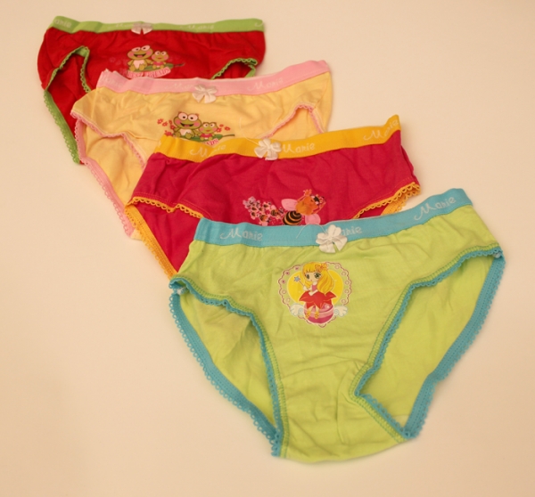 трусы для девочки на 4-5 лет, хлопок купить Барабашово оптом