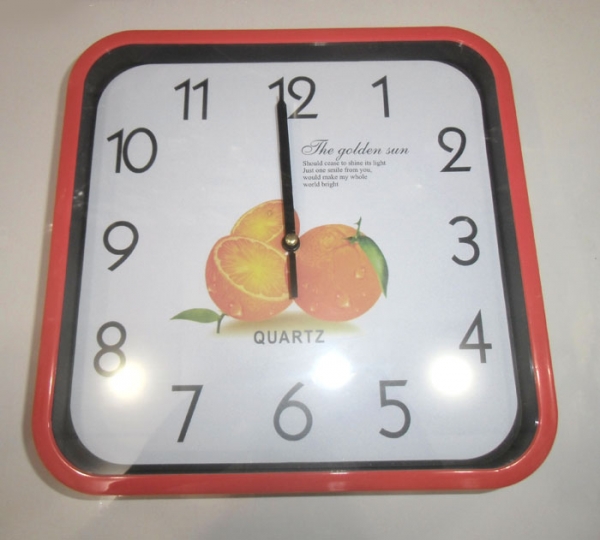 Часы настенные "Quartz" для кухни мод.2062Т (230х230 мм). арт.1014