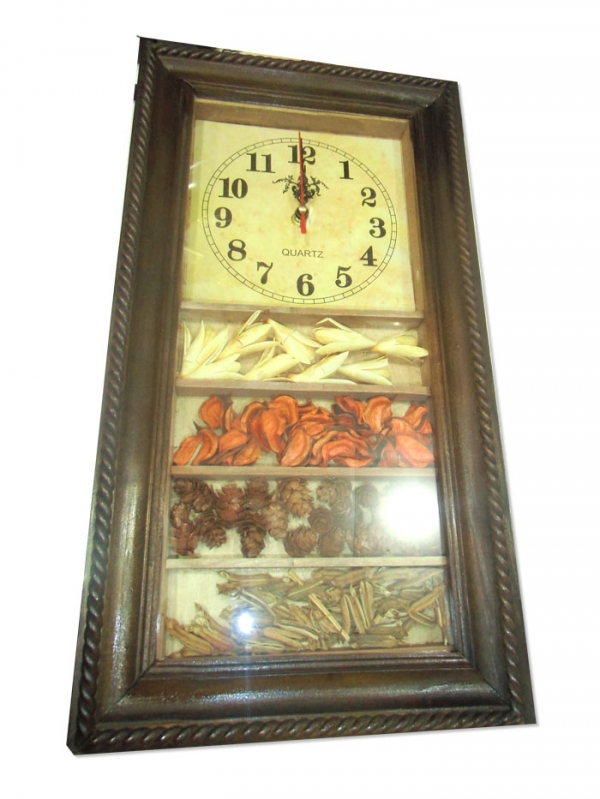 Часы настенные "Quartz" для кухни мод.5028 (450х240 мм). арт.1059