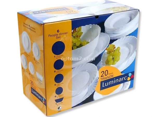столовый сервиз 20пр luminarc trianon (arc 78869)  на Барабашово оптом