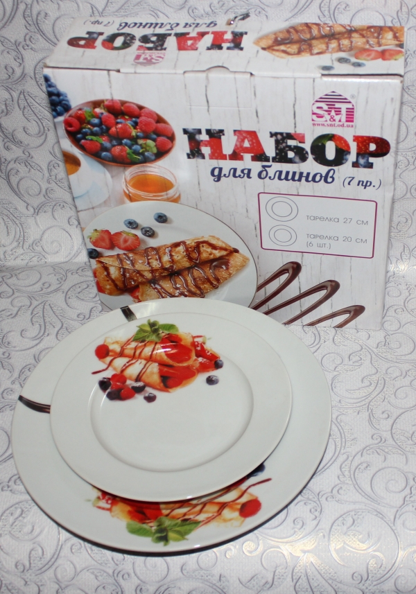 Набор тарелок для блинов 7пр. "Ягоды"