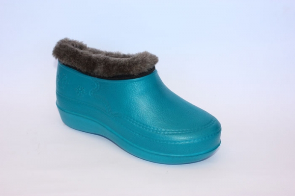 Галоши женские "TS" пена на меху, бирюзовые (8/37-41) арт.2019