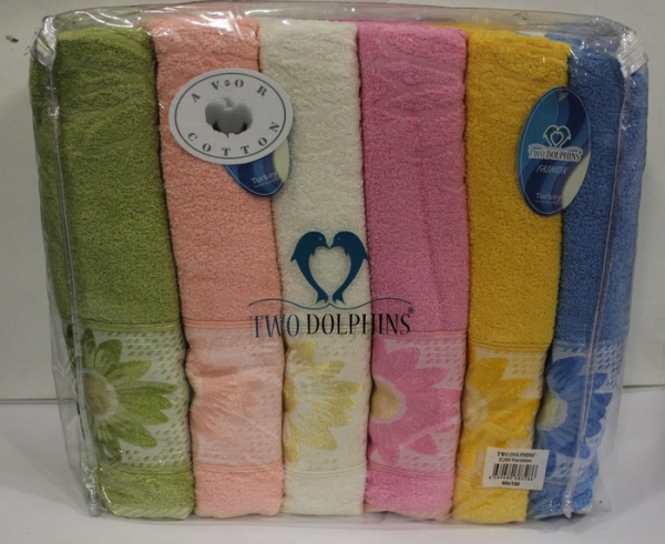 Полотенце махровое 100х150 "Two Dolphins" Jakarli. Турция. арт.1030