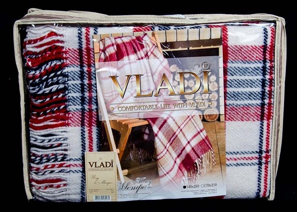 Плед полуторный "Vladi-Метро" шерсть/акрил