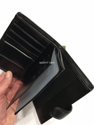 Мужской кошелек Pilusi 302B лаковый, кожзам, паспорт Арт. 297